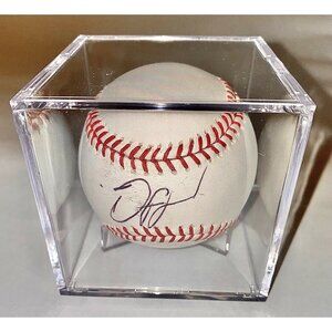 Official Rawlings MLB Baseball Signed By Nate Schierholtz In Clear Display Case